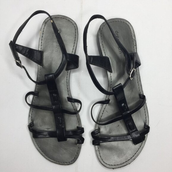 Dressbarn Womens Black Slingback Strap Sandal Rhinestone Spring Summer Size 11 - Picture 6 of 9